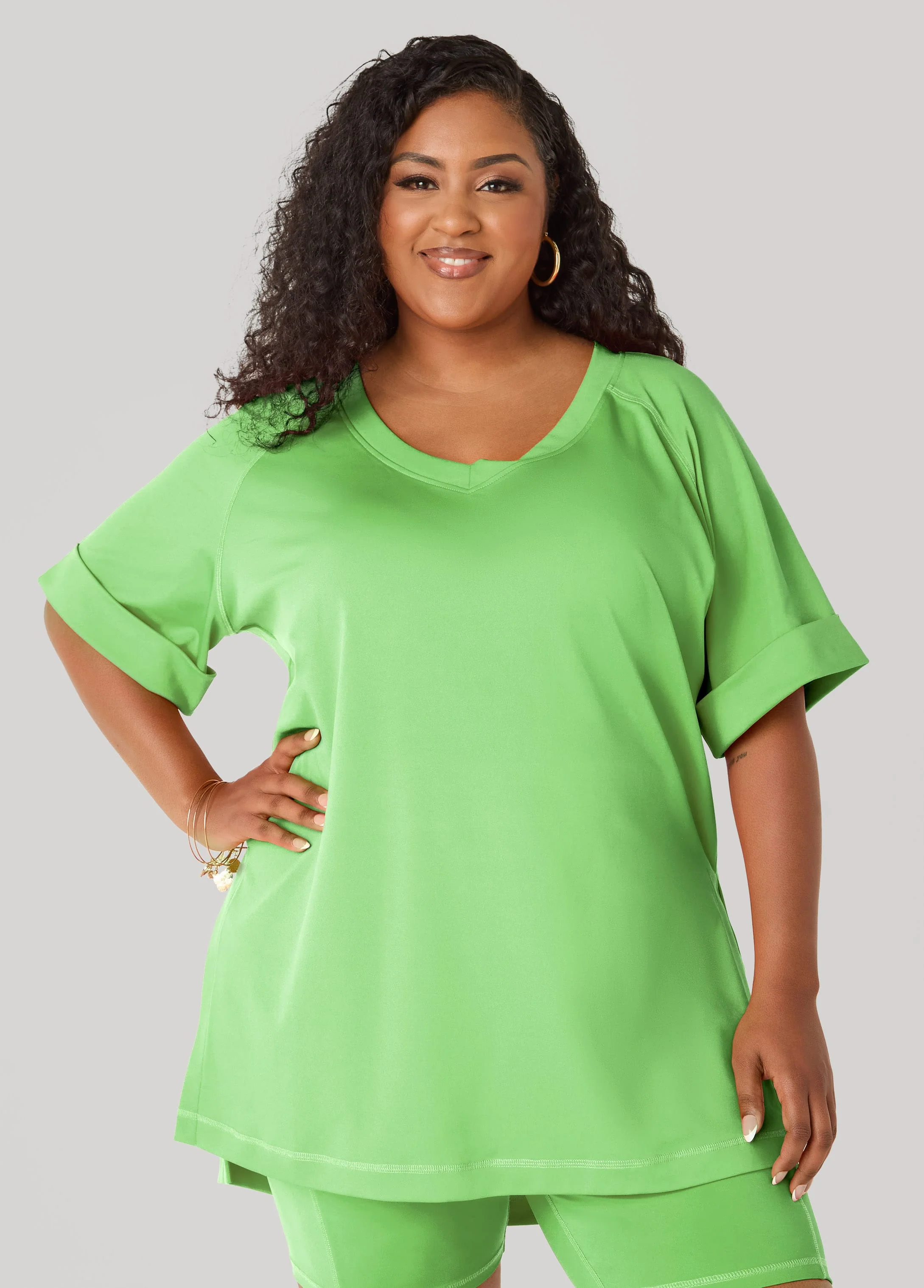 Side Split Athletic Knit Top - Image 9