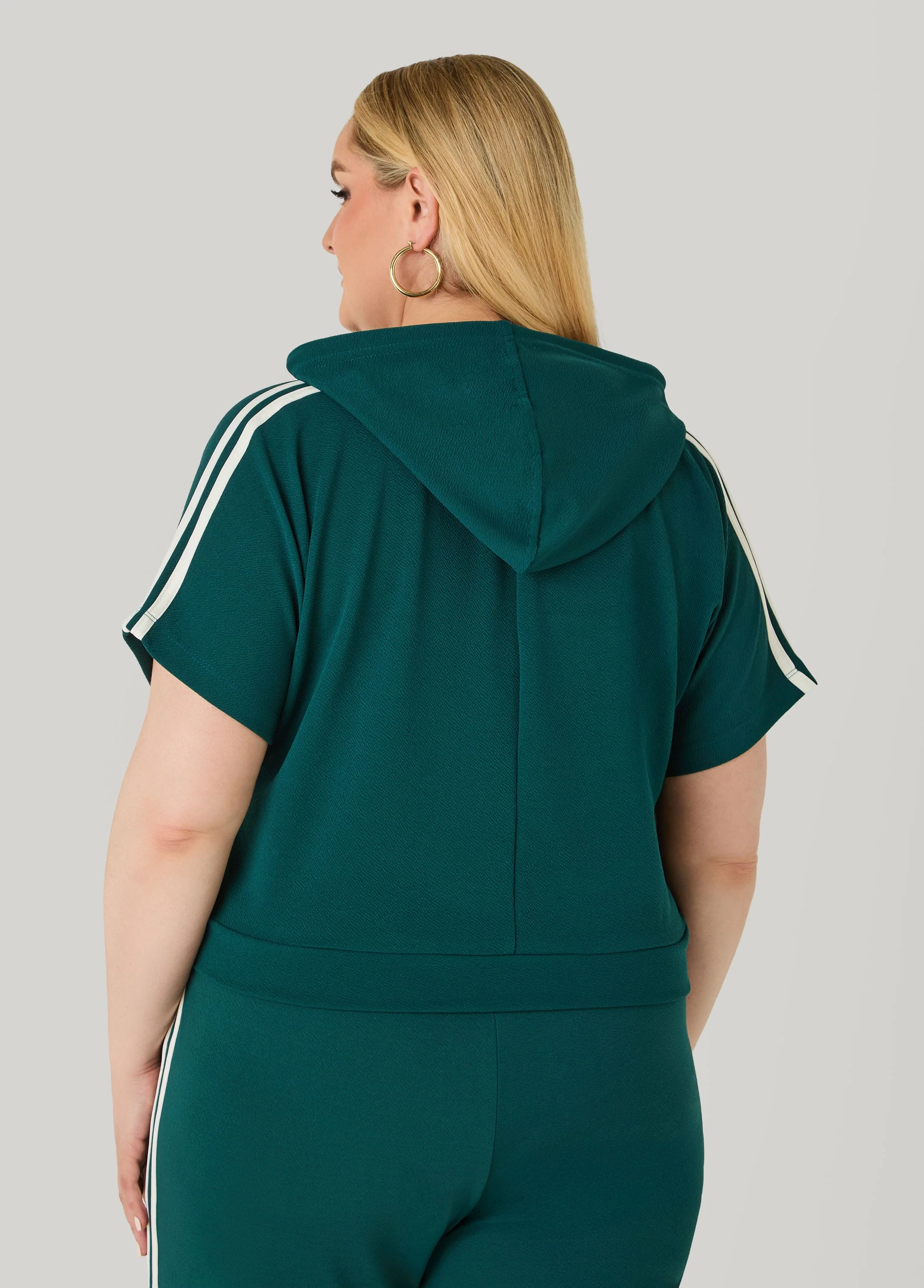 Textured Striped Hoodie - Image 6