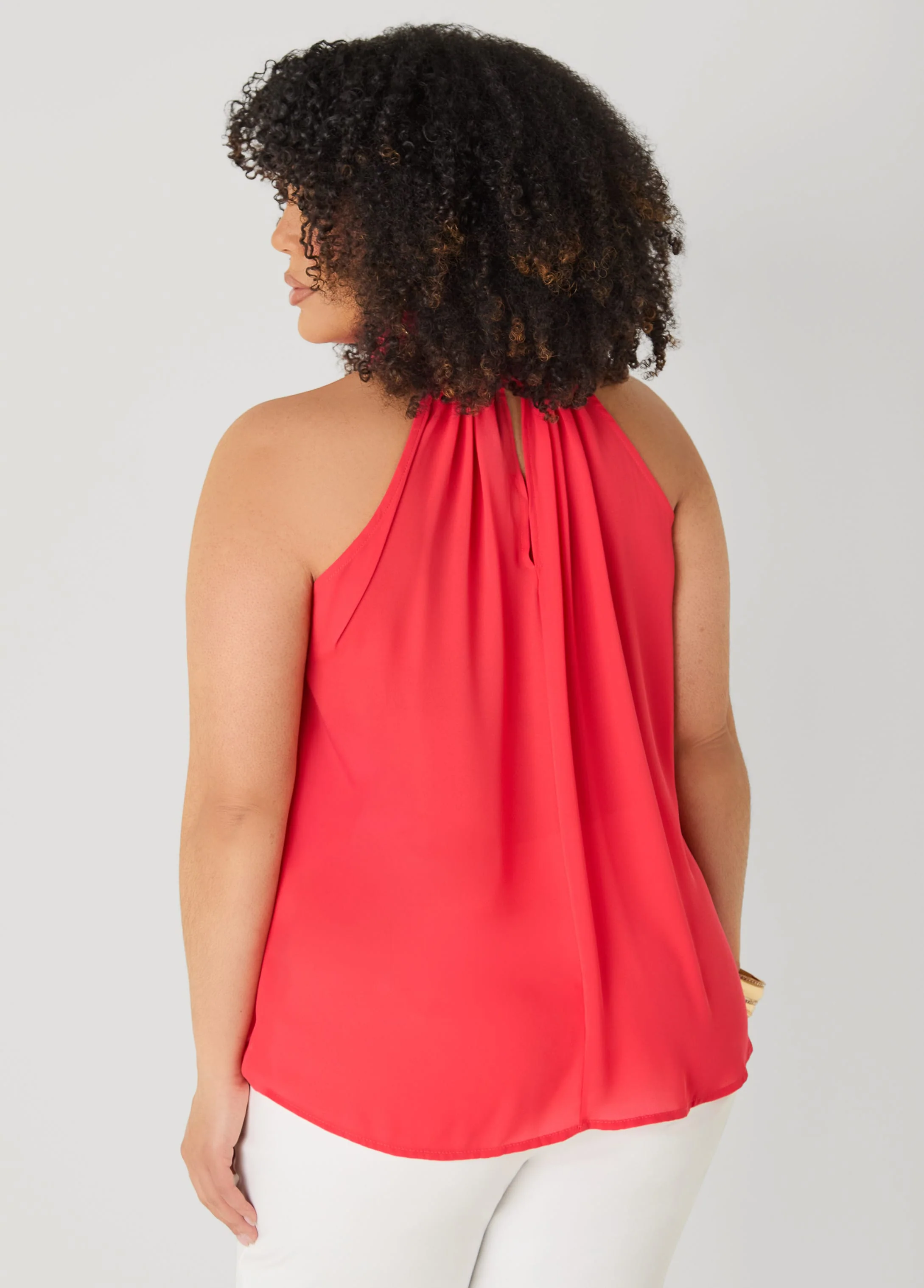 Crepe High Neck Top - Image 6
