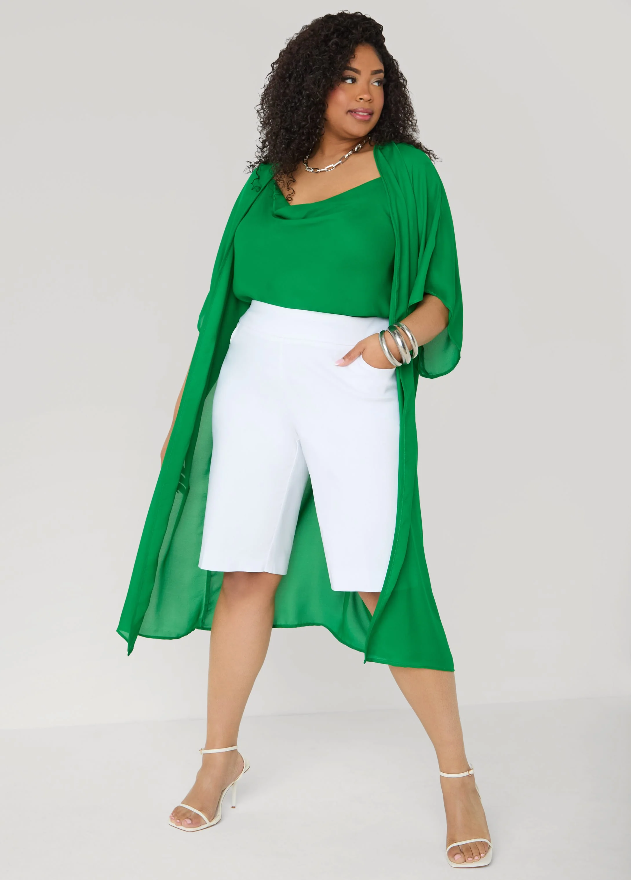 Cowl Neck Crepe Cami - Image 4