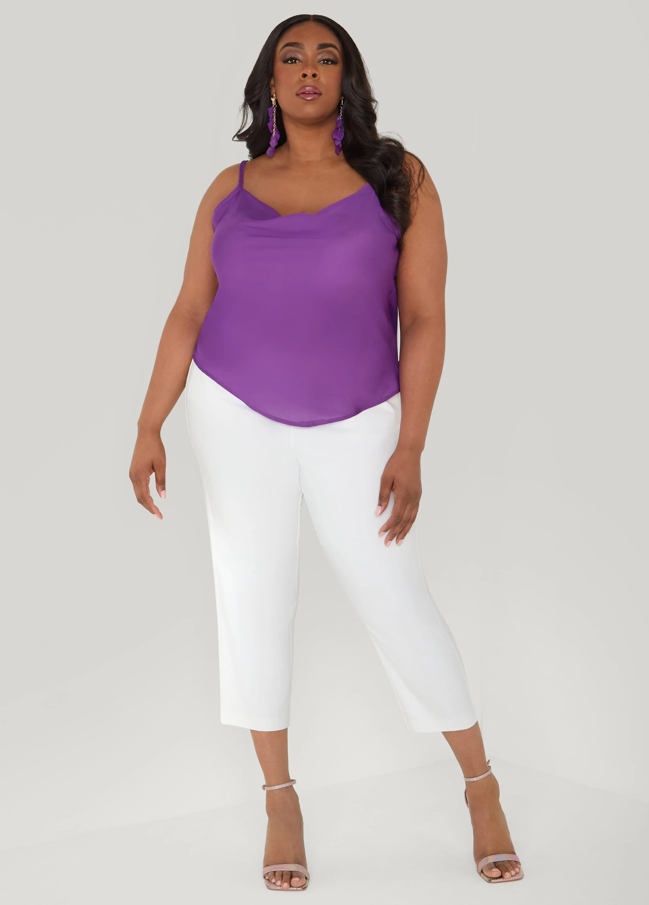 Cowl Neck Crepe Cami - Image 7