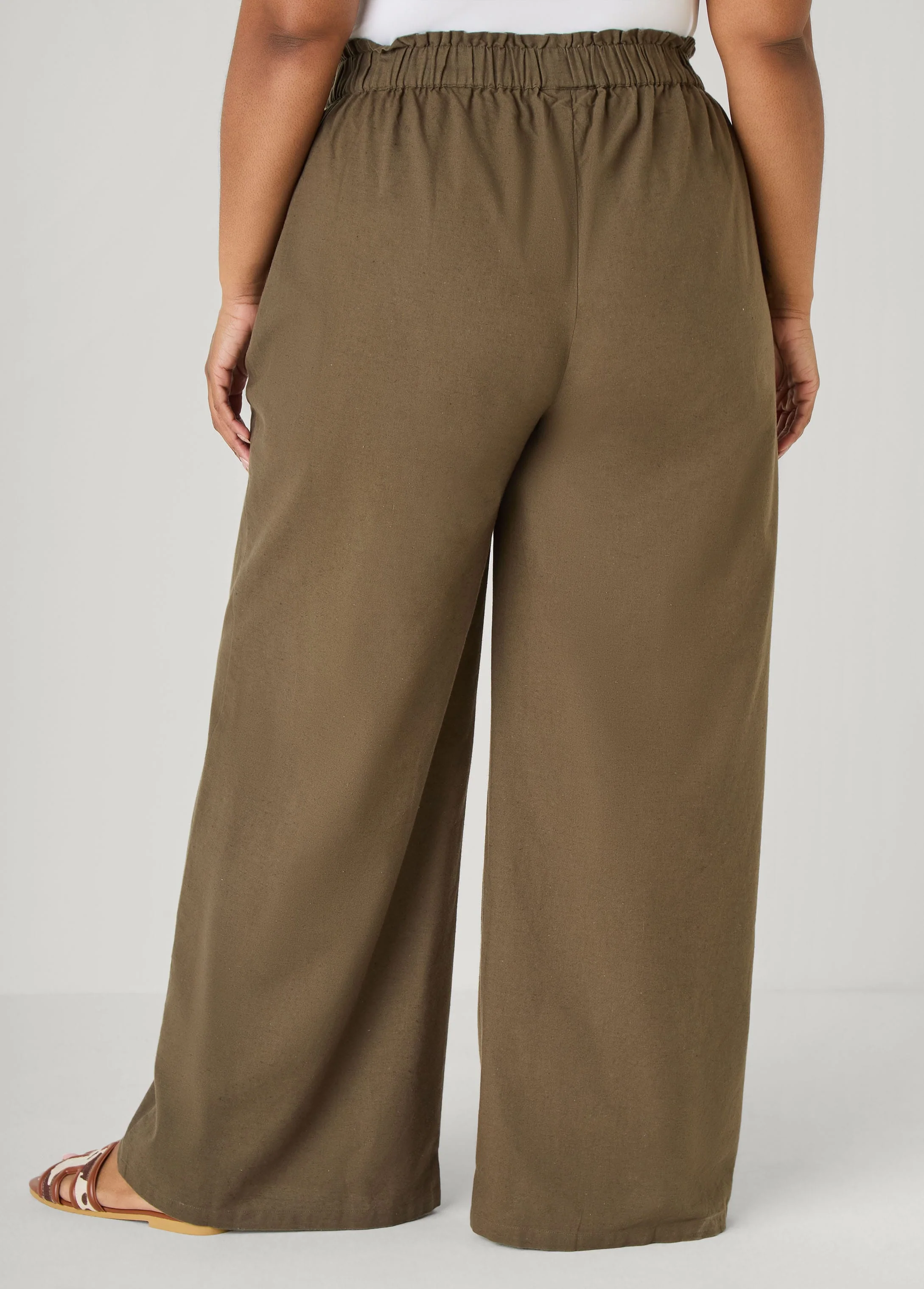 Button Detailed Cotton Blend Pants - Image 7