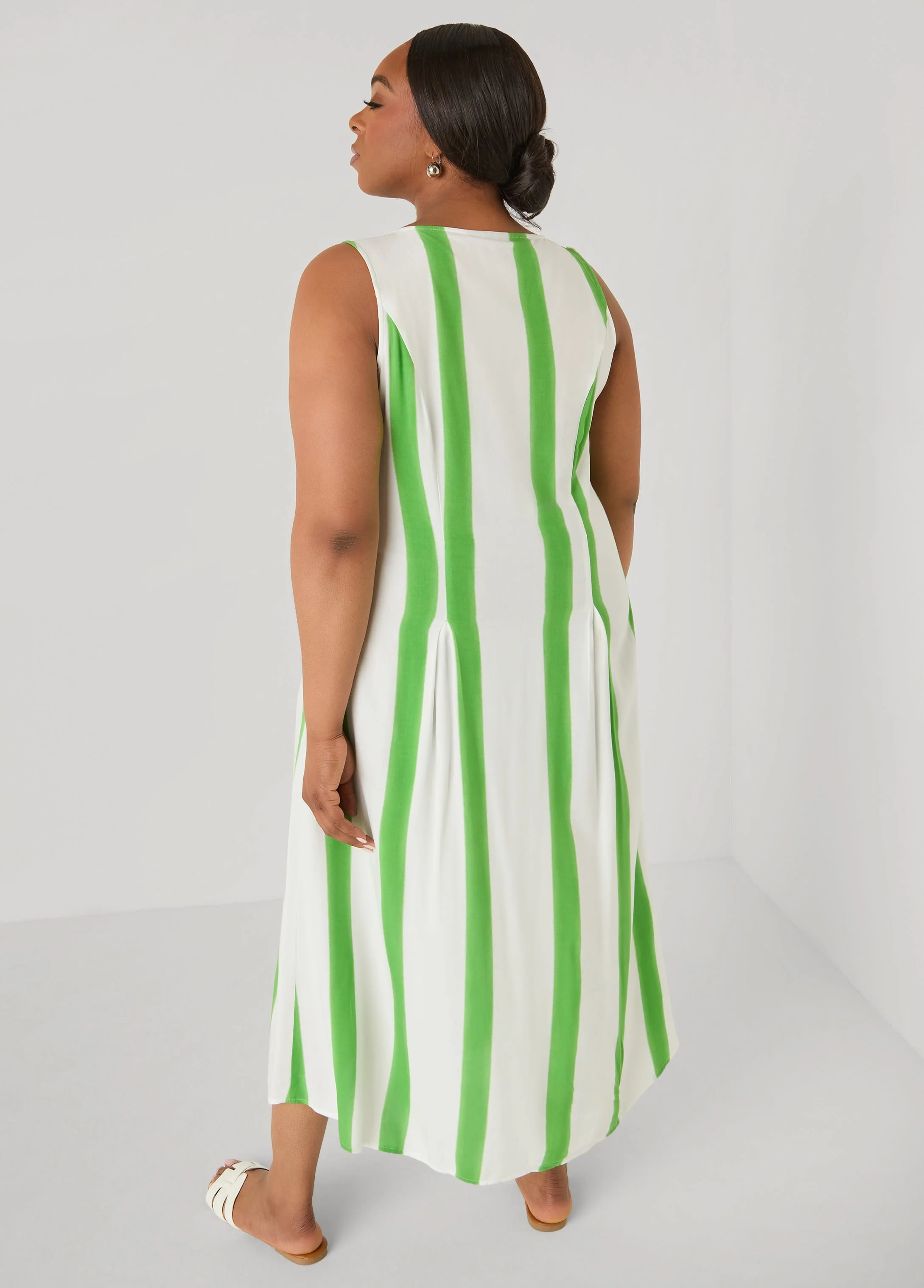 Striped Maxi Shirtdress - Image 6