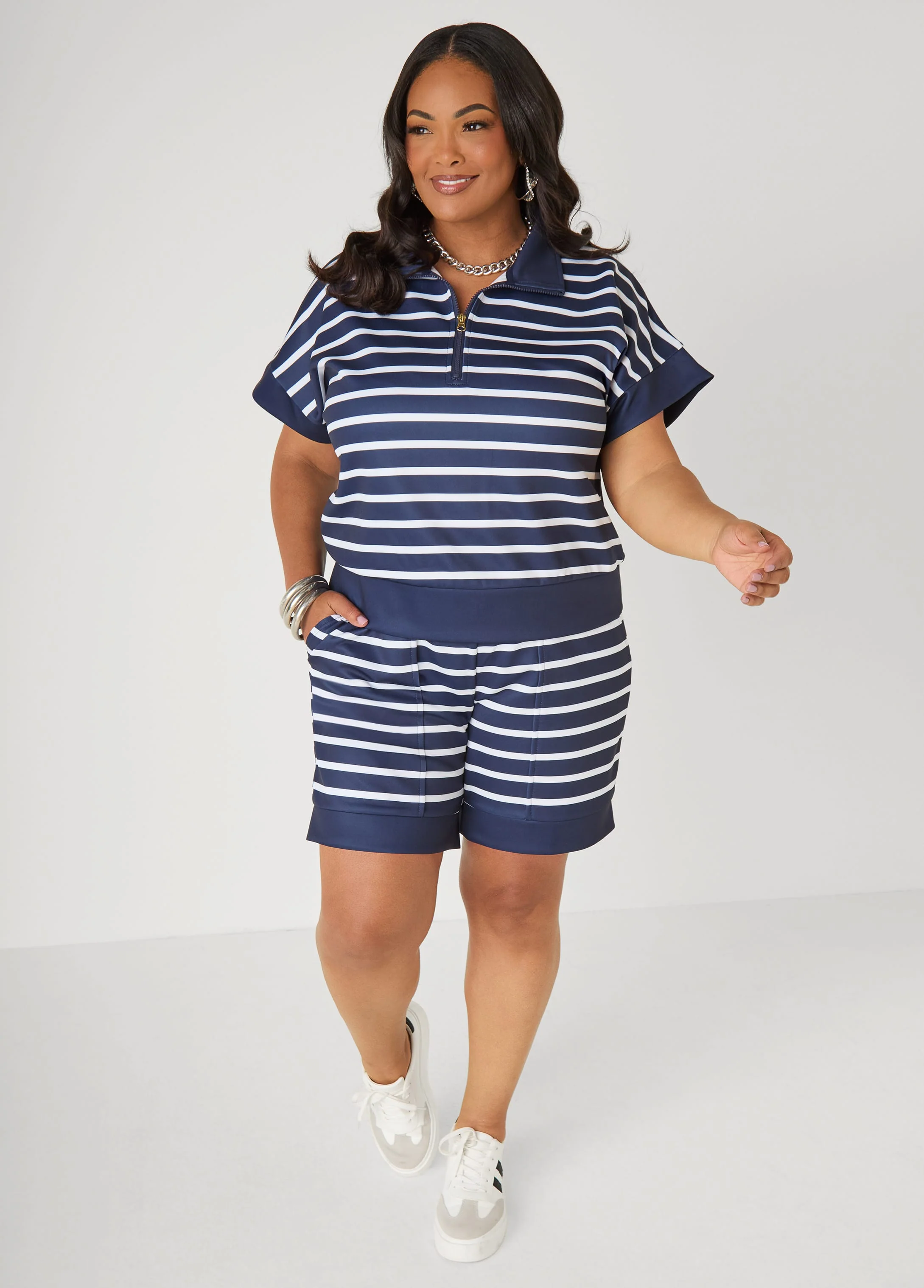 Athletic Knit Striped Pullover - Image 4