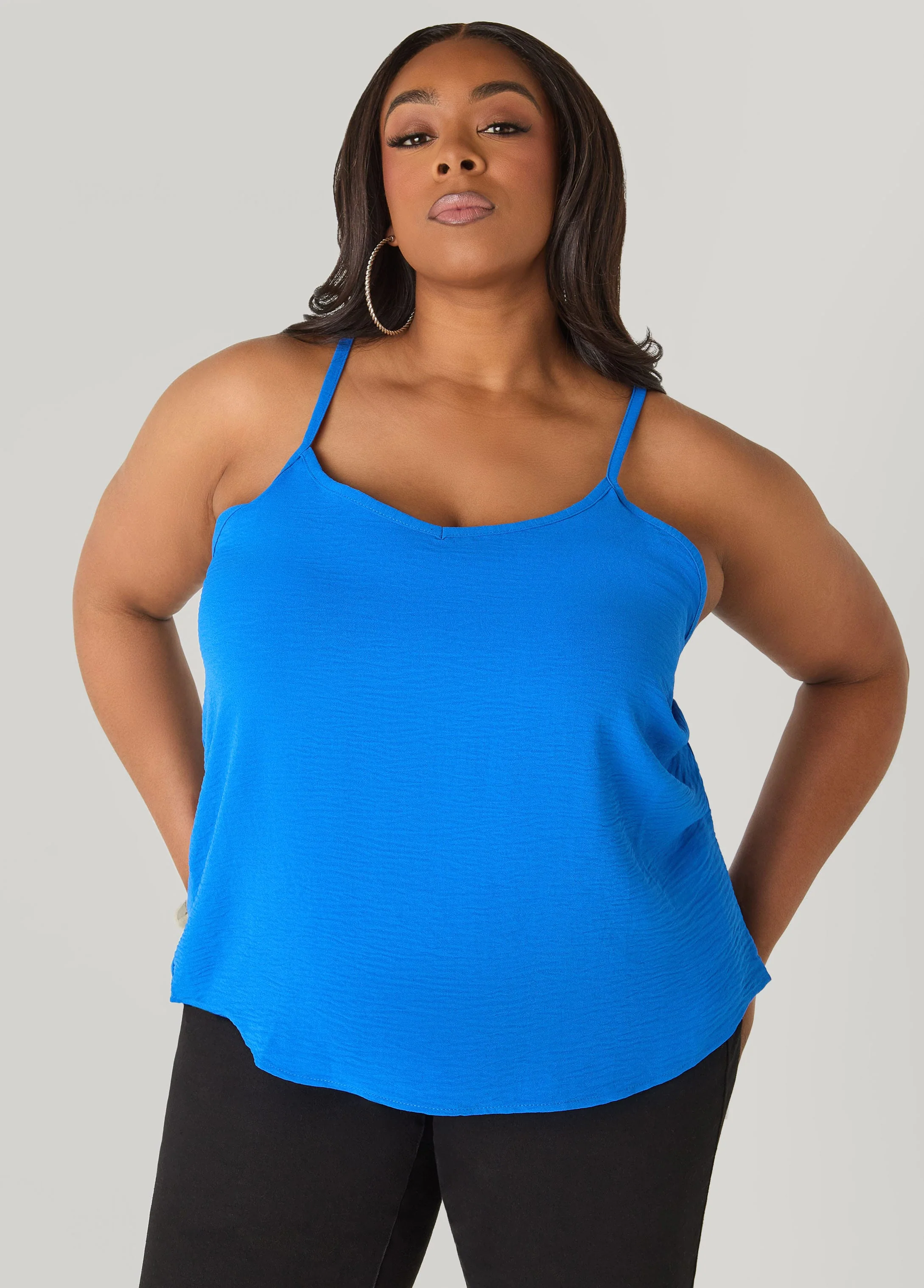 Textured V Neck Cami - Image 11