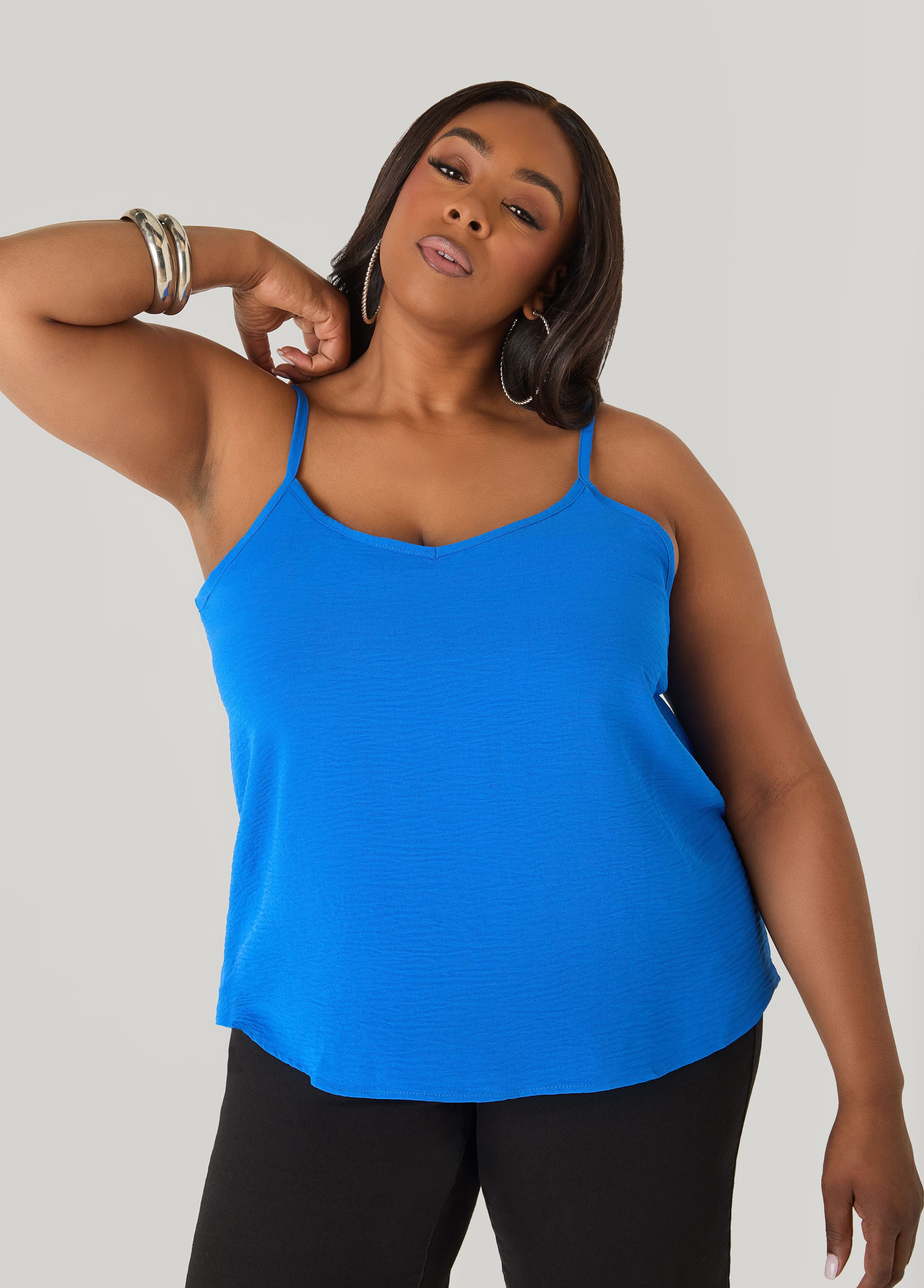 Textured V Neck Cami - Image 15