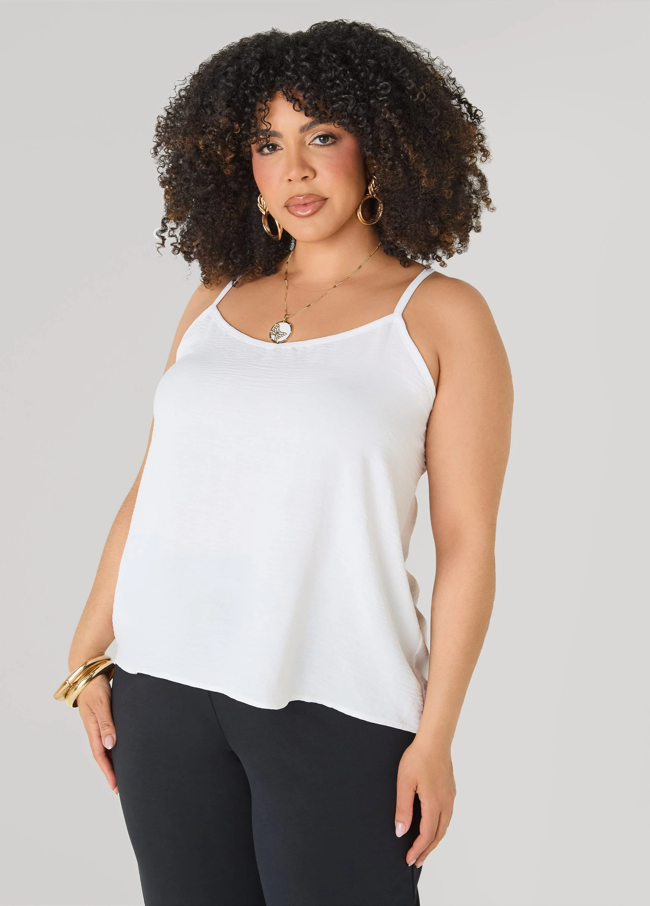 Textured V Neck Cami - Image 6