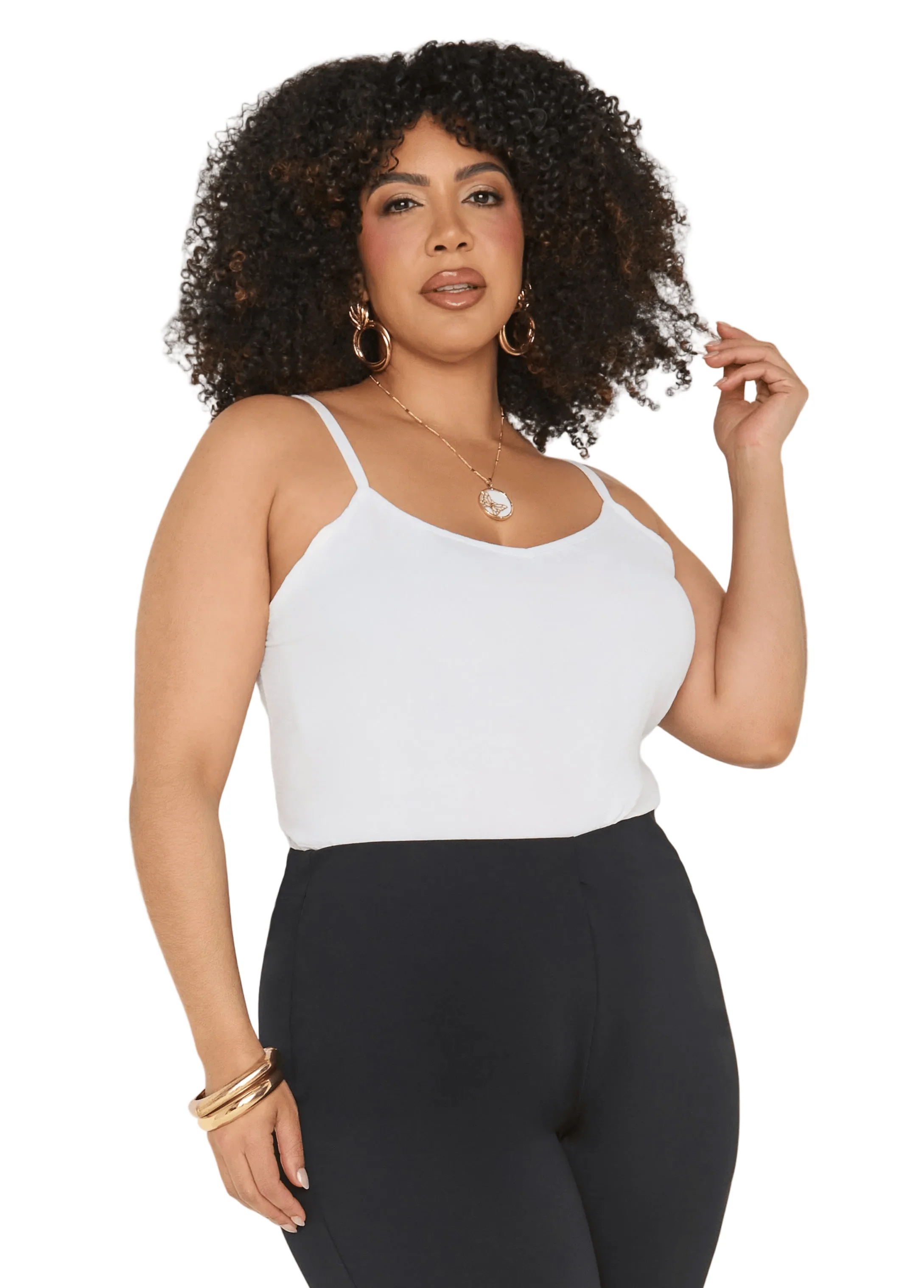 Textured V Neck Cami - Image 9