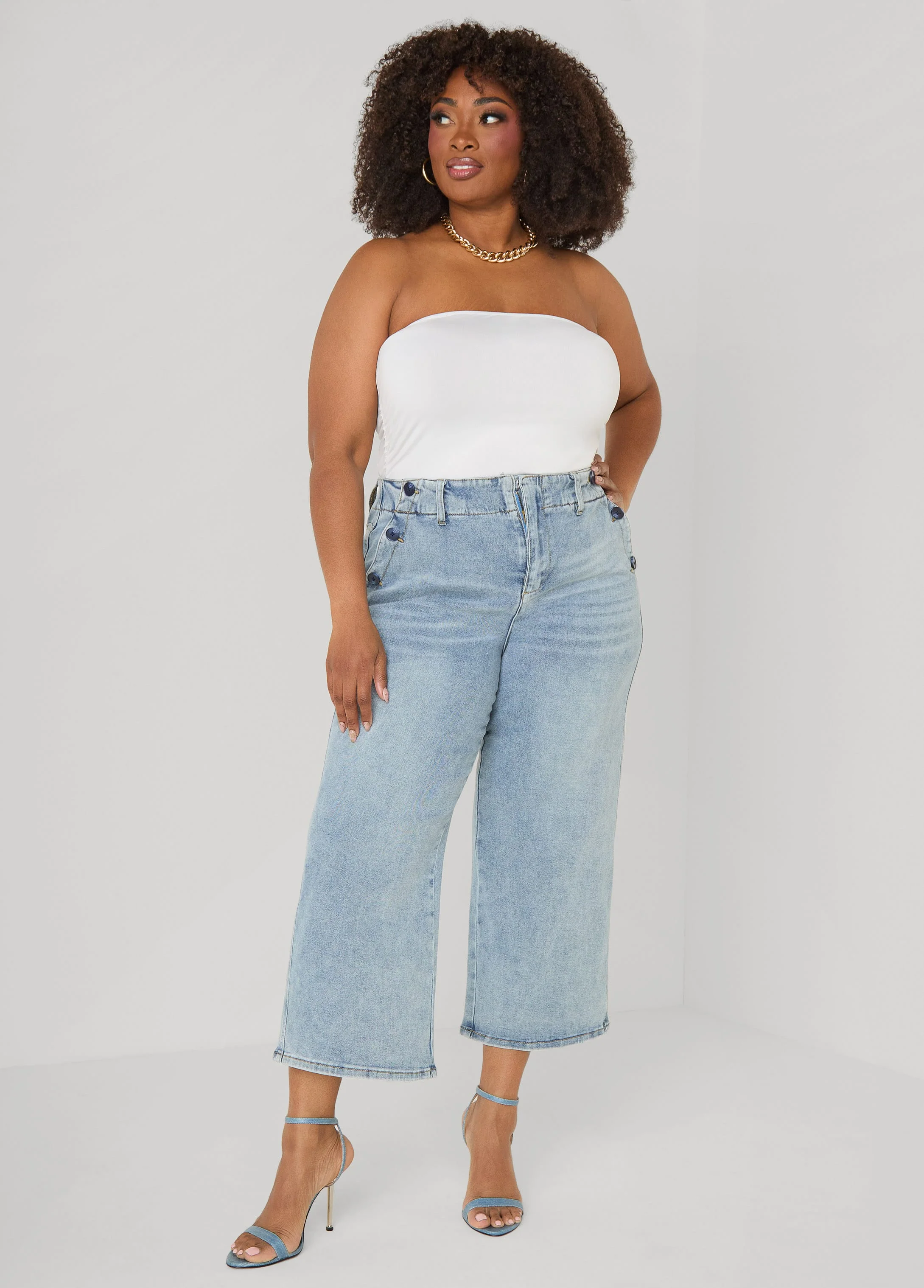 Denim Sailor Capris - Image 3