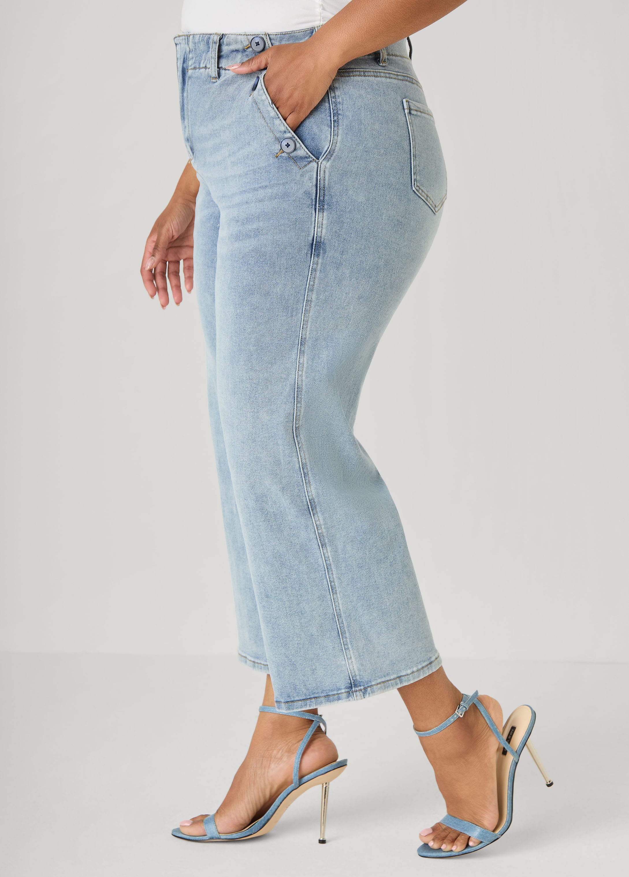 Denim Sailor Capris - Image 5