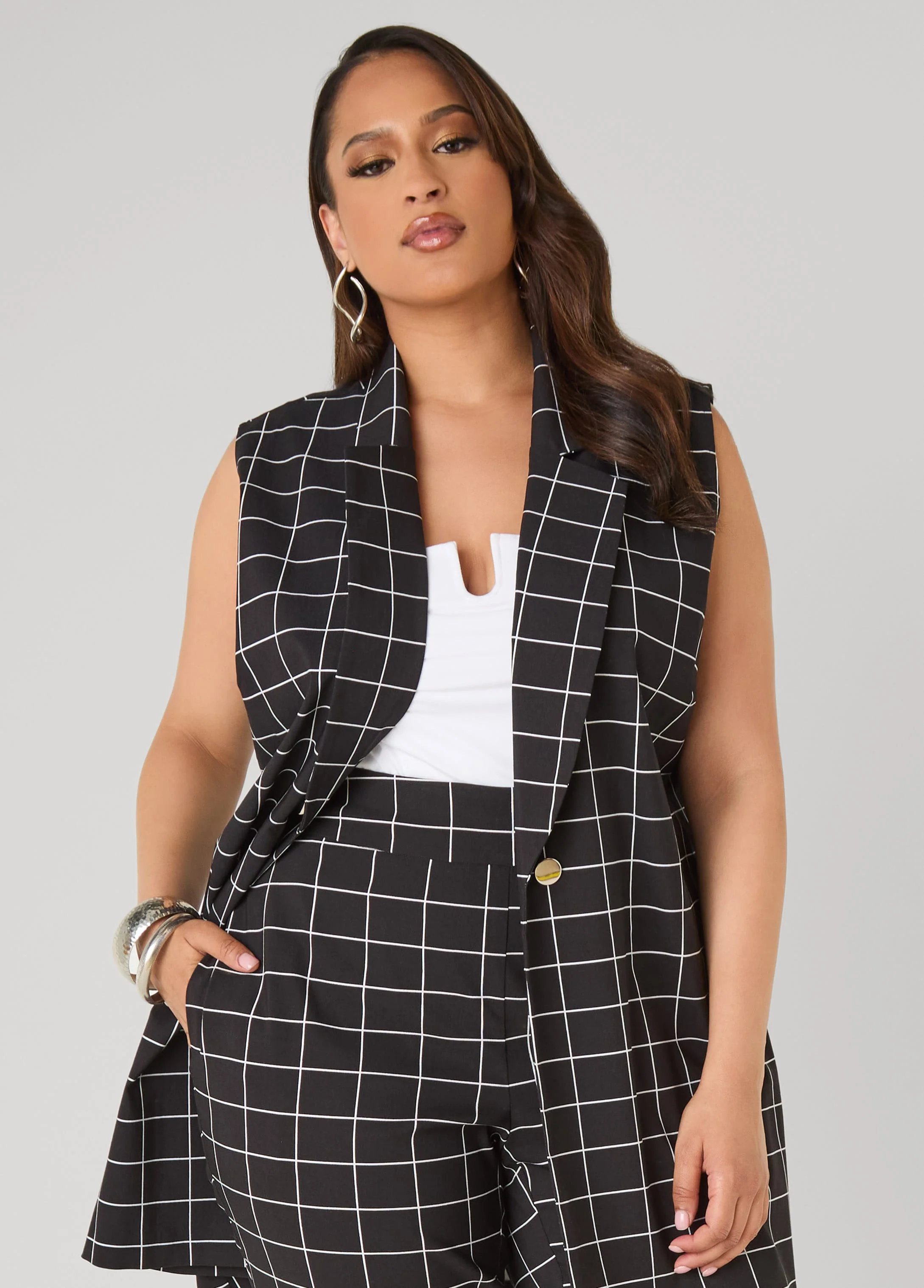 Millennium Checked Vest - Image 5